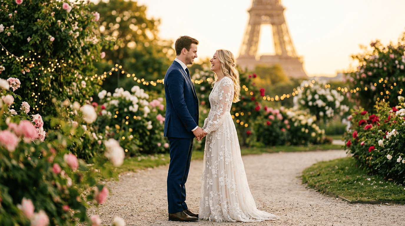 Paris style engagement photo